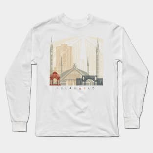 Islamabad skyline poster Long Sleeve T-Shirt